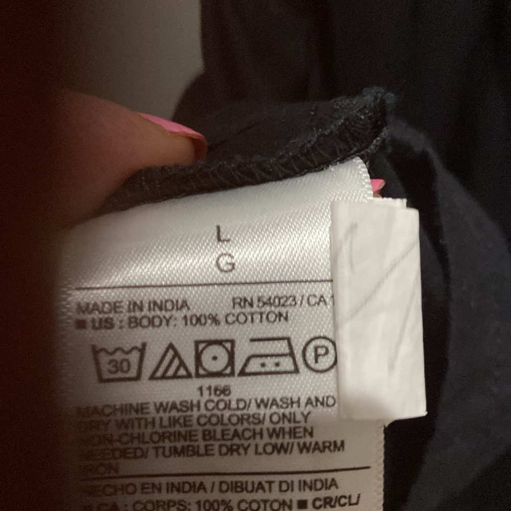 Old Navy - NWOT - Black Cotton Dress With Pockets Adj Straps “L” - Picture 12 of 12
